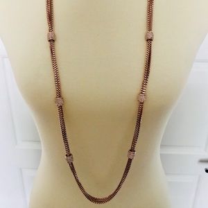 VINCE CAMUTO Rose Gold Rhinestone Necklace